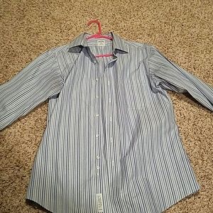 Brooks brothers striped button down shirt