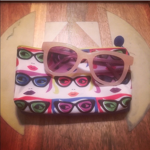 Pink framed sunglasses