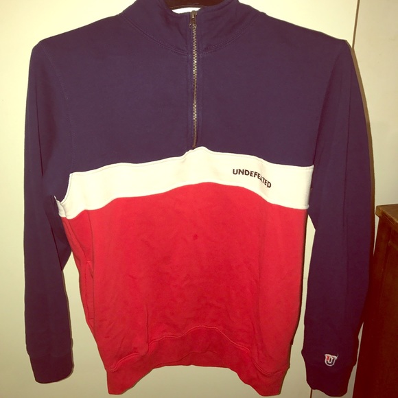 Undefeated Pullover Zip-Up Sweater - size M