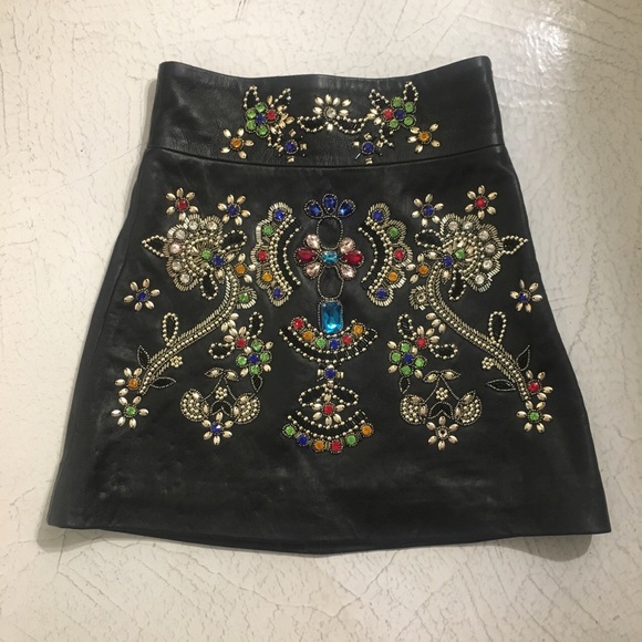 Nasty Gal The Jewel of Hard Rocks Leather Skirt - Picture 2 of 4