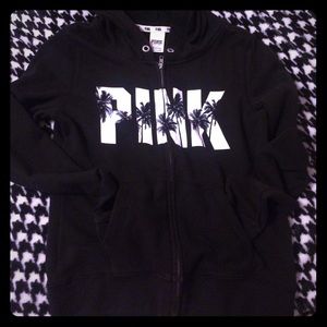 Super cute Black zip up Pink Hoodie! 💕💋💕