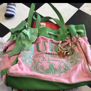 Pink and green Juicy Couture purse