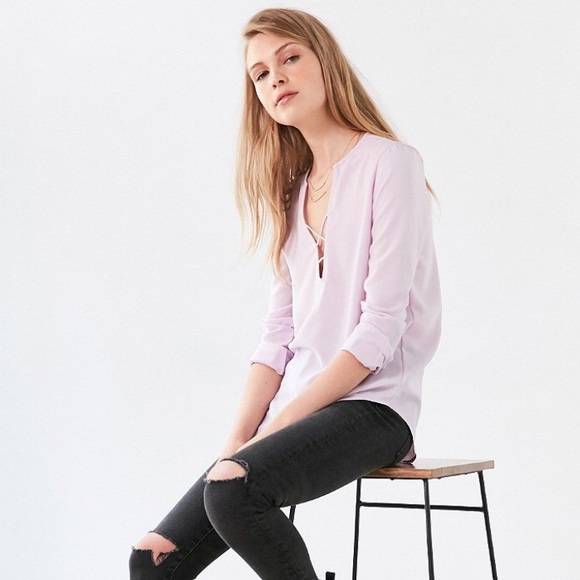 Urban Outfitters Tops - Urban outfitters cross v-neck blouse XS