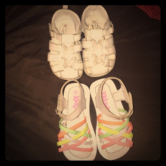 2 Pair Toddler (GIRLS) Sandals.