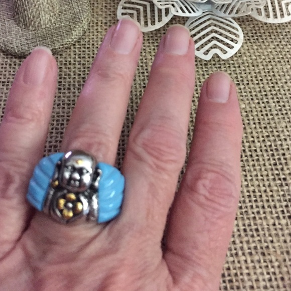 Buddha Blue Howlite Ring - Picture 2 of 5