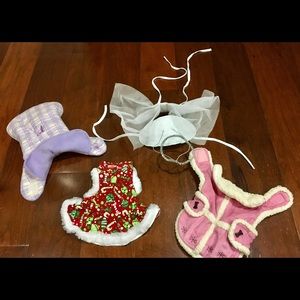 Pet clothing xxs, 2coats, dress and angel costume