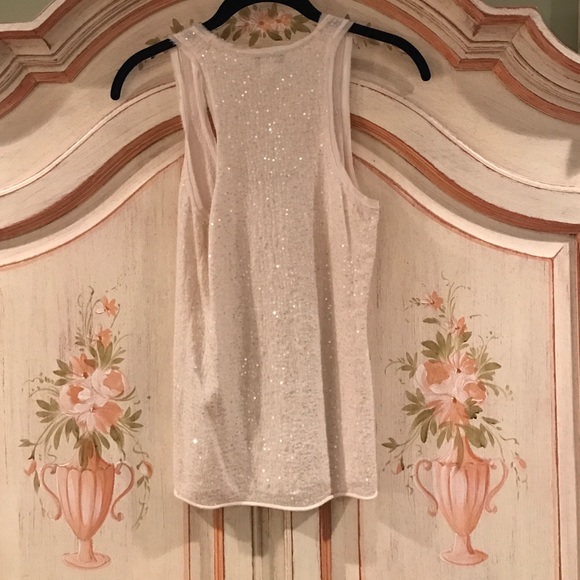 J.Crew cream sequin knit wool sweater tank size XS - Picture 6 of 13