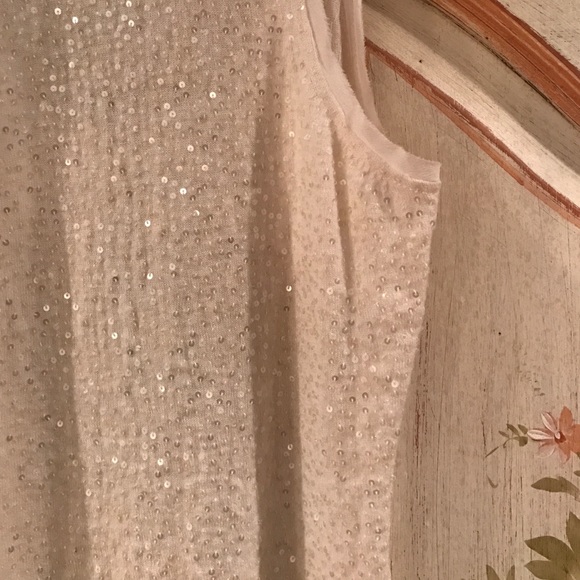 J.Crew cream sequin knit wool sweater tank size XS - Picture 7 of 13