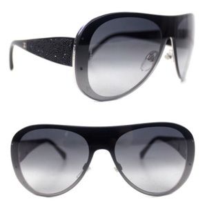Chanel Swarovski Aviator Shield Sunglasses 4178