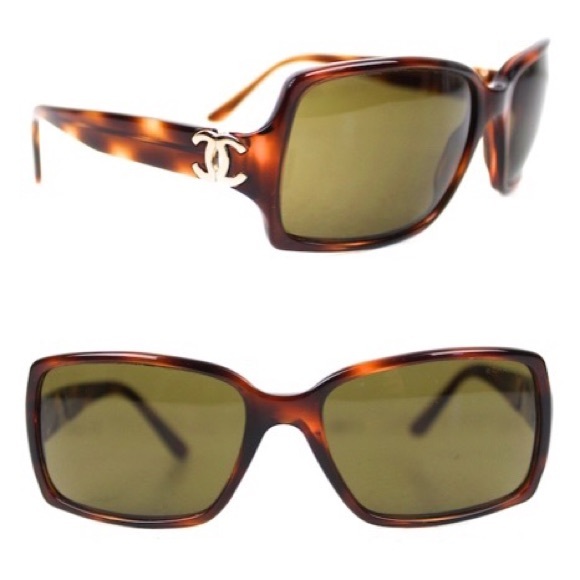 Chanel Gold CC Tortoise Sunglasses 5030