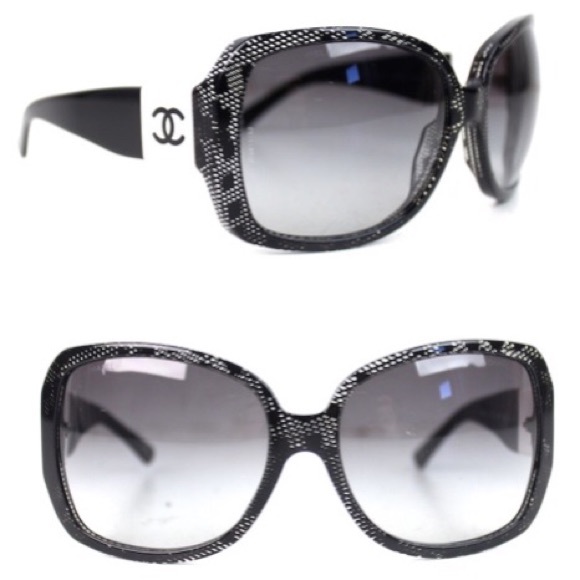 Chanel Lace CC Black Logo Sunglasses 5145