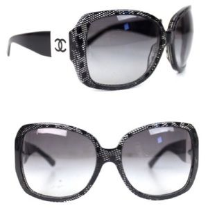 Chanel Lace CC Black Logo Sunglasses 5145