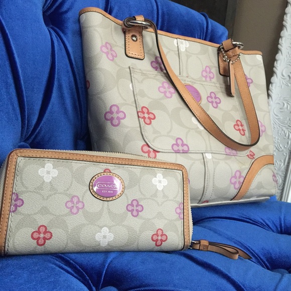 Authentic coach bag and wallet,, in greattt cond.