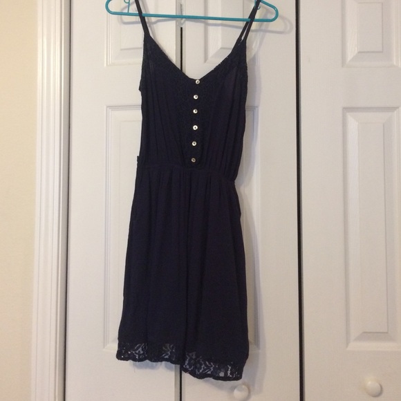 Altar'd State Dresses & Skirts - Altar'd state navy blue dress with lace