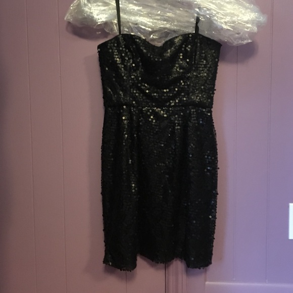 Black sequence strapless dress NEVER BEEN WORN