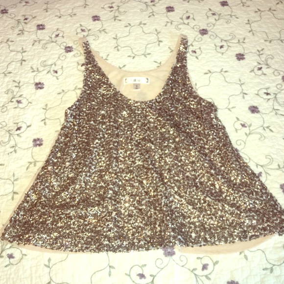 Sequin sparkly tank top