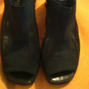 EUC Immagine Black Open Toe Wedges Size 6