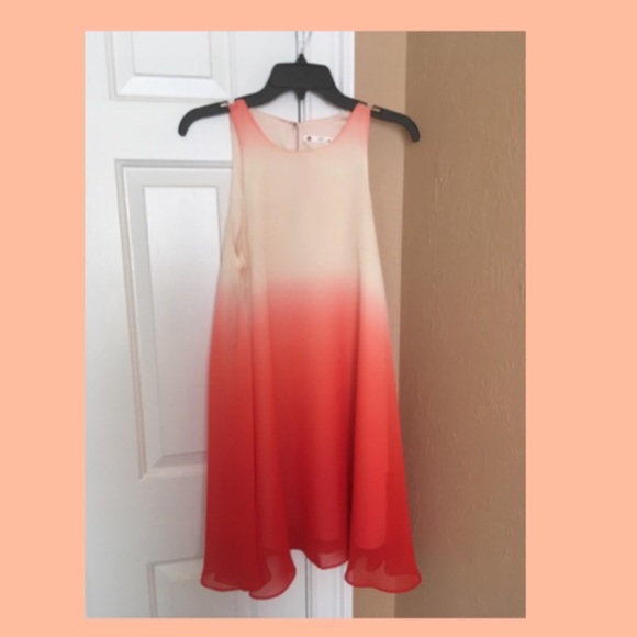 NWOT Orange/pink and Cream Ombré Dress! - Picture 1 of 4
