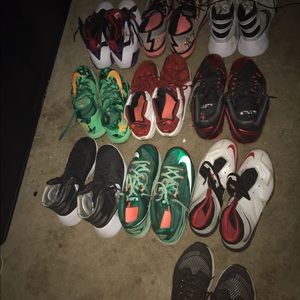 Size 12 shoes Jordan Nike lebrons foams
