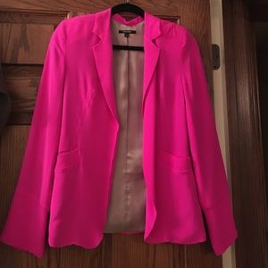 Naven Contrast Cuff Blazer, Pop Pink, Size M