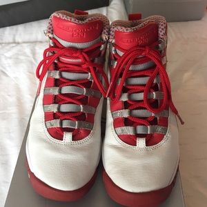 Retro Air Jordan's Red and White 10s