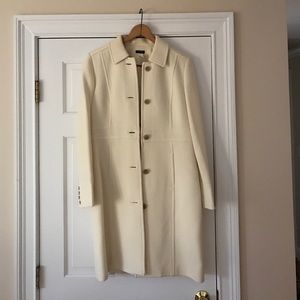 J.Crew winter white wool pea coat