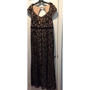 MSK Black Lace Evening Dress / Gown