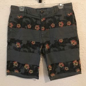 Men's gray and floral shorts size 33