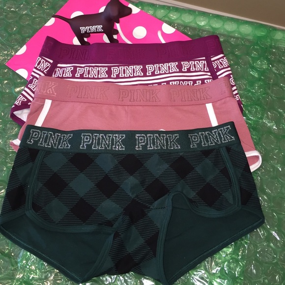 PINK Victoria's Secret Other - Bundle NWT VS PINK Logo BoyShorts Medium