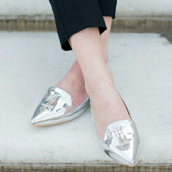 ASOS Silver tassel loafers