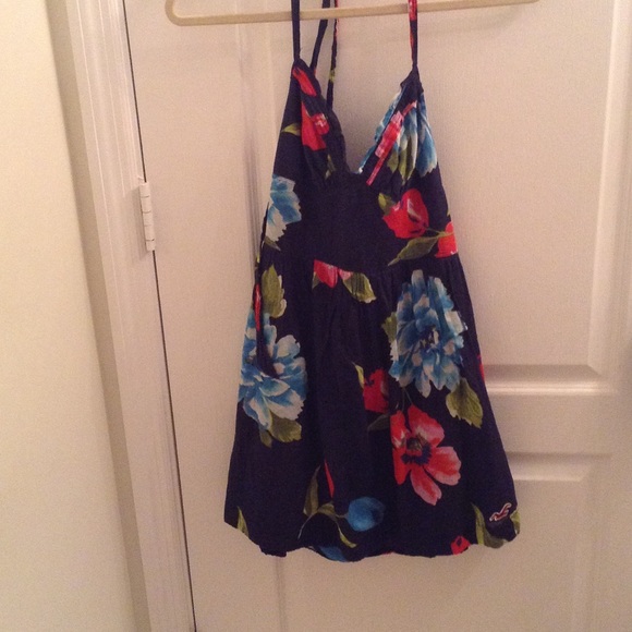 Hollister floral halter dress