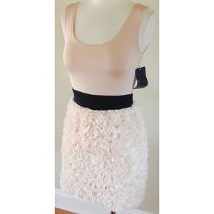 NWT Zara Pink Rosette Bodycon Tank Dress M L