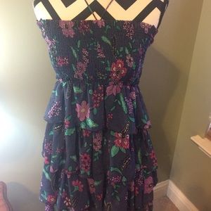 Navy dress with design