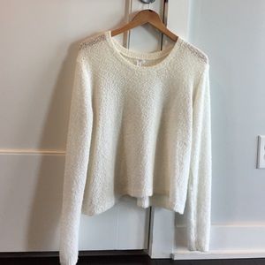 BP White Boucle Sweater