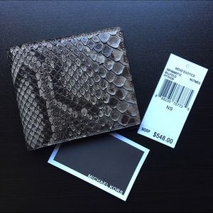 🚨SALE🚨NEW Michael Kors Men's Python Wallet