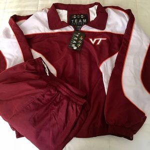 Virginia Tech adult warm up 2pc set.