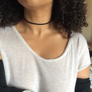 - ̗̀ SALE ̖́- Simple thin choker collar suede