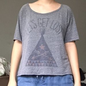 Let's get lost slouchy tee