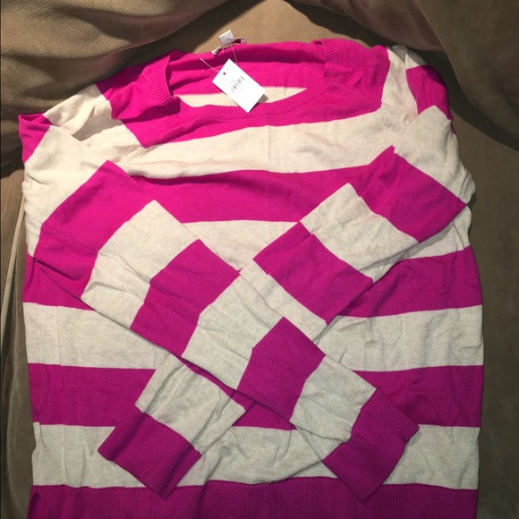 Pink striped GAP sweater nwt