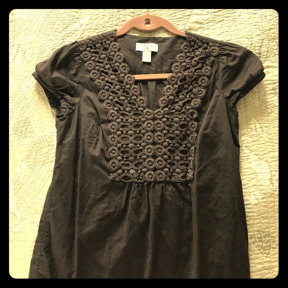 Adorable LOFT Petite brown blouse - Picture 1 of 1