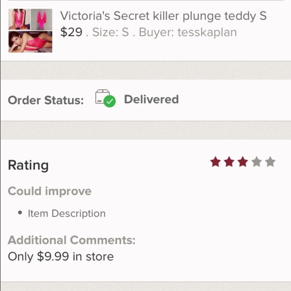 Victoria's Secret killer plunge teddy S - Picture 4 of 4