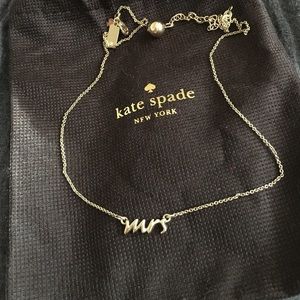 Kate Spade "mrs" necklace