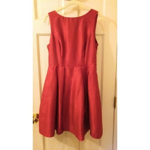 Red Dress with Low-cut Back and Bow