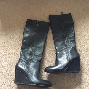 Steve Madden Meteour Leather Wedge Boots