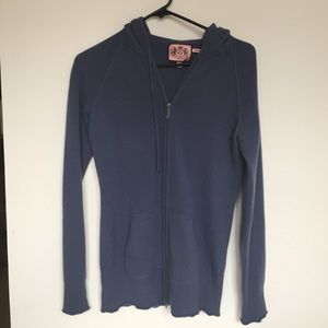 Juicy Couture blue cashmere hoodie sweater