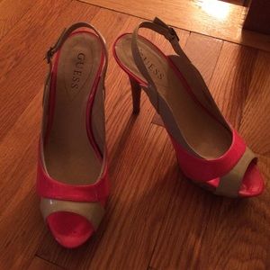 Pink and nude Guess heels