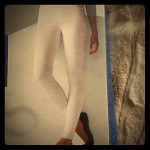 White chino leggings