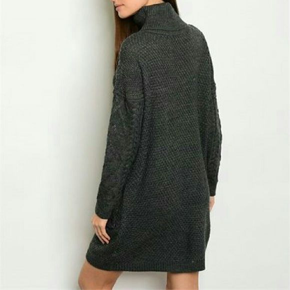 CHARCOAL SWEATER DRESS - Picture 2 of 3