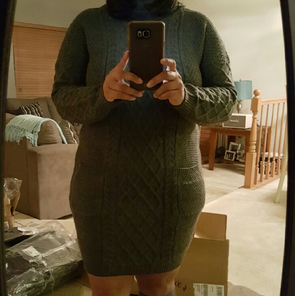 CHARCOAL SWEATER DRESS - Picture 3 of 3