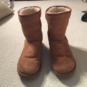 Short chestnut ugg boots